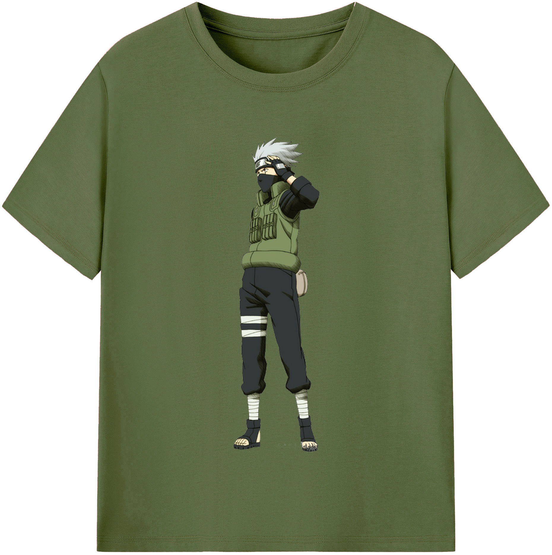 NARUTO -ナルト- はたけ カカシ Hatake Kakashi 綿100％半袖Tシャツ（フロントプリント）